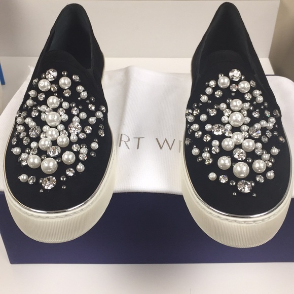 stuart weitzman embellished sneaker